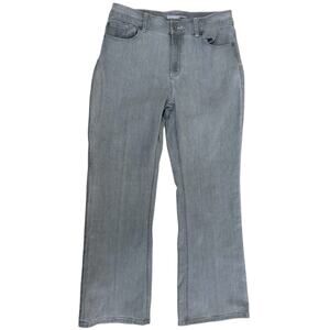 Chico’s Platinum 1.5 Short US 10 Gray Jeans Straight Leg‎ Stretch Denim